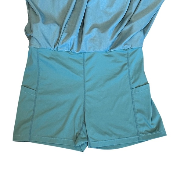 HALARA Mesh 2-in-1 Pocket Flowy Mini Skort Stone Green Teal Women’s Small - Picture 7 of 7